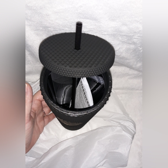 Disneyland Black Matted Studded Diamond Starbucks Tumbler Limited Edition - Picture 2 of 10